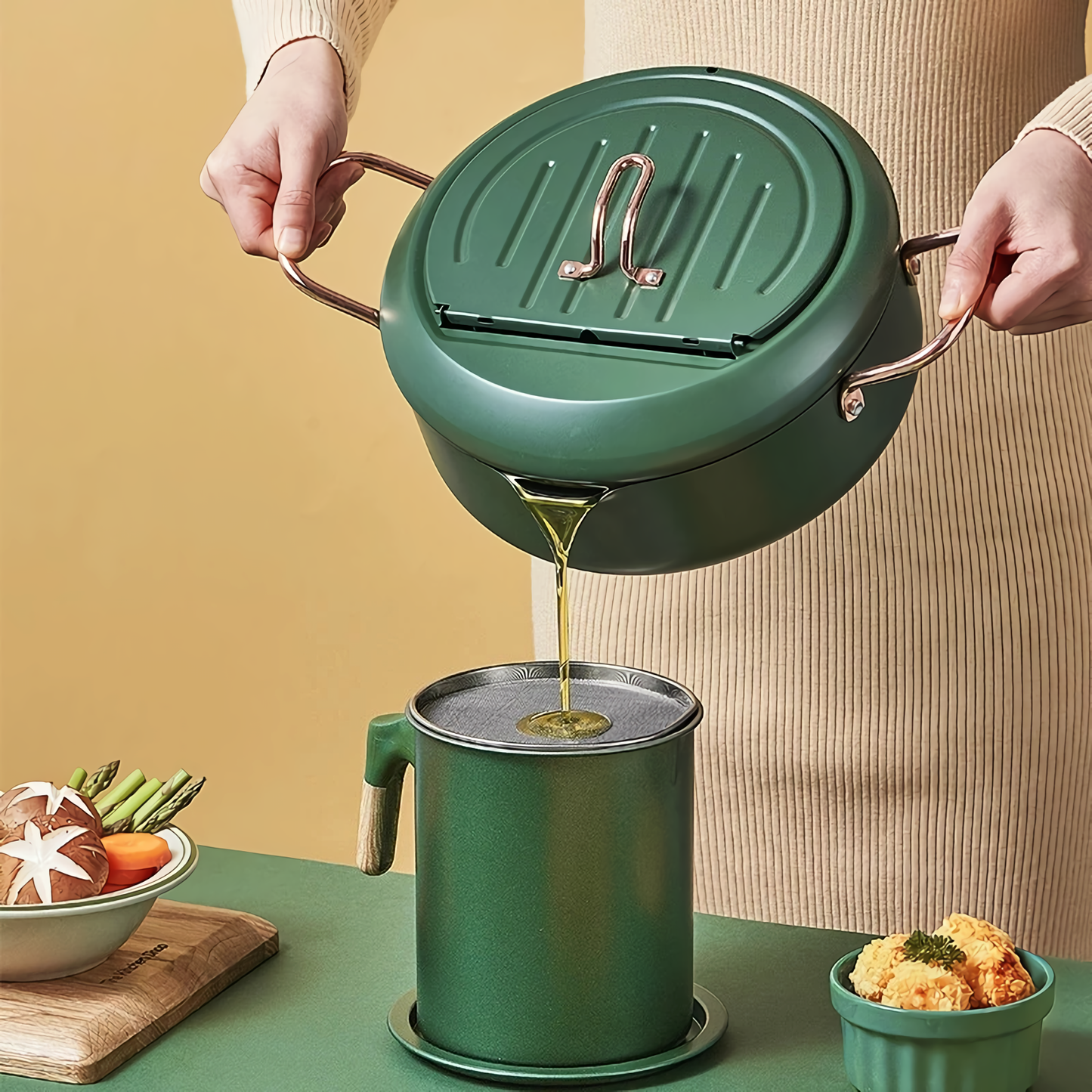 Friteuse en acier inoxydable