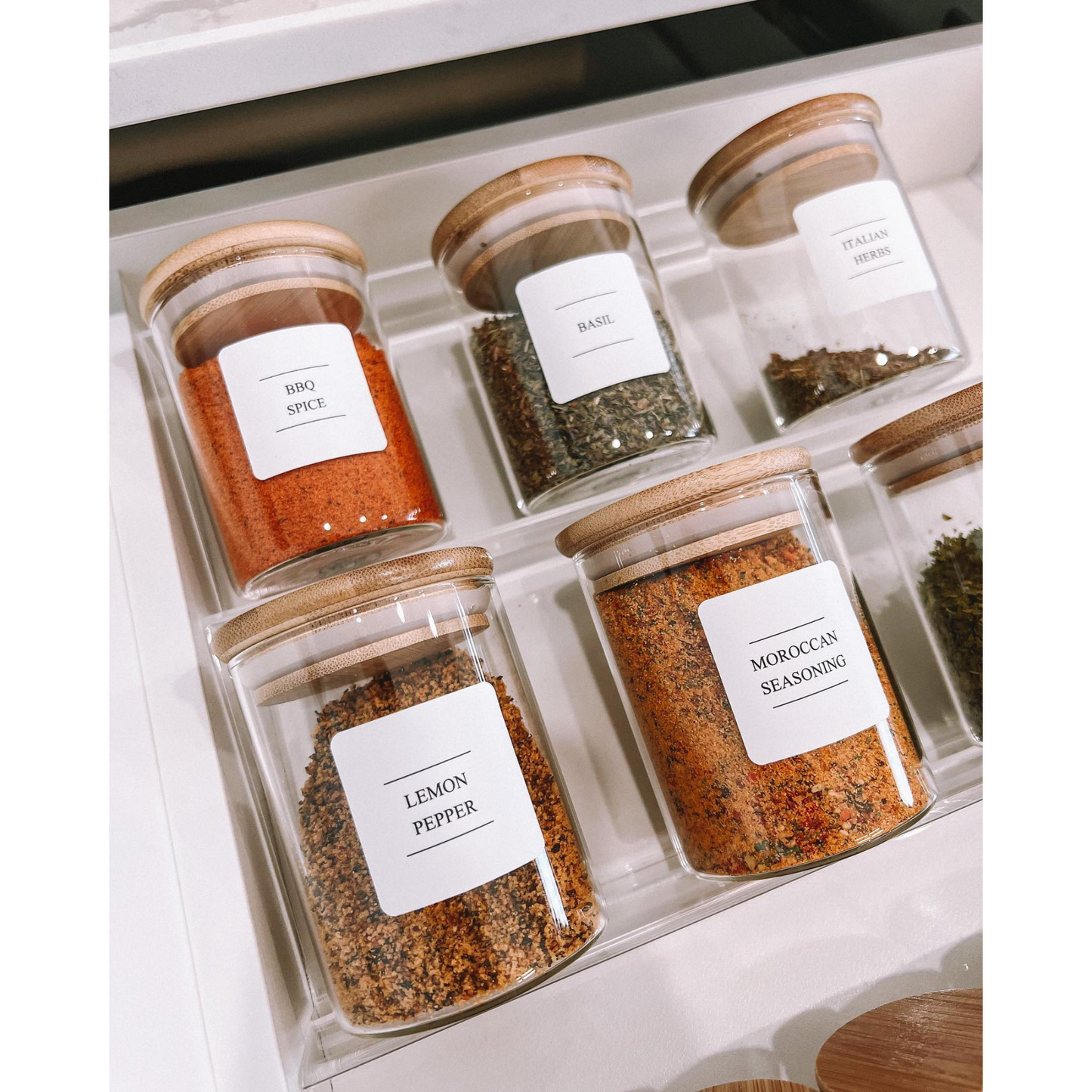 Lot de 12 pots à épices en verre -ZAYNO