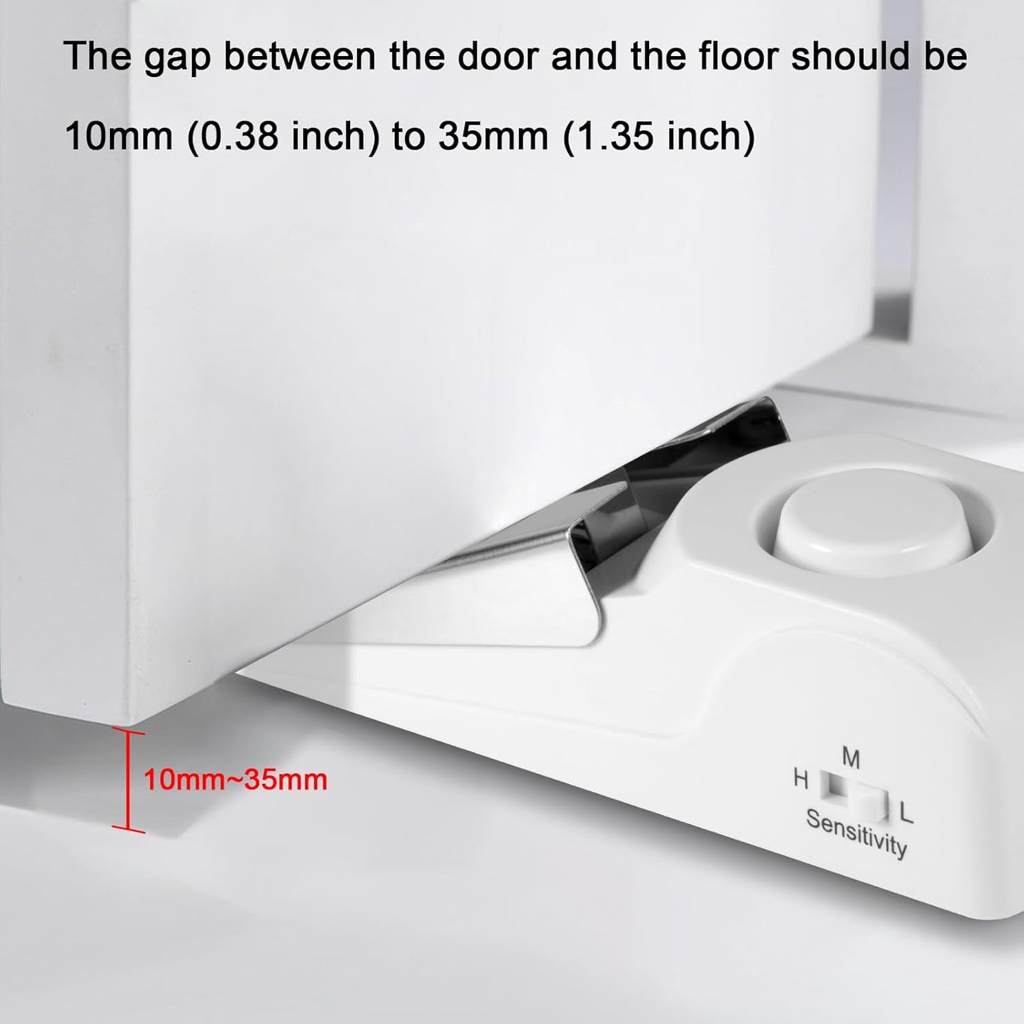 KERUI Door Stop Alarm with 120dB Siren, Portable Door Stopper Security Alarm for Travel, Hotel, Apartment and Home, 3 Levels Sensitivity Door Wedge Alarm (Pack of 1)