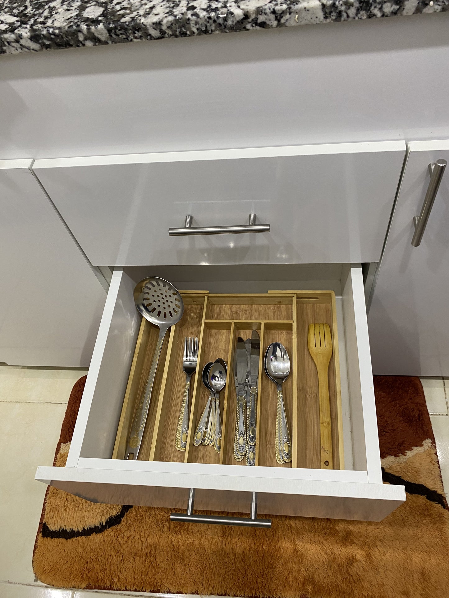 Organisateur de tiroir extensible en bambou